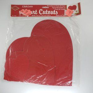 Beistle Creation Heart Cutouts Valentine's Day Vintage NOS 1992
